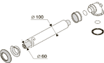 Коаксиальный дымоход PROTHERM 60/100 мм, L = 1000 мм