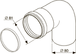 Колено PROTHERM DN80 90°