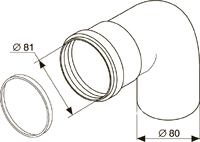 Колено PROTHERM DN80 90°